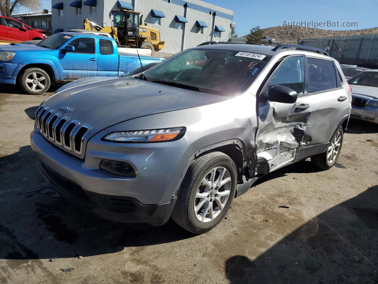 2016 Jeep Cherokee Sport Gray vin: 1C4PJLAB7GW212172