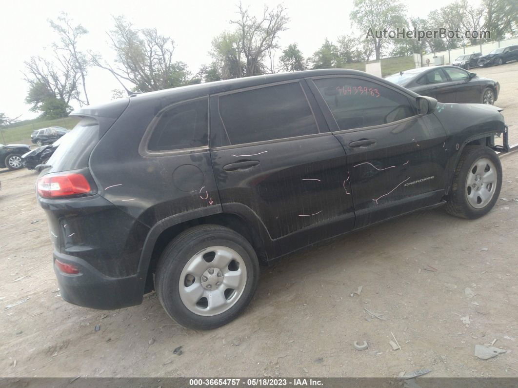 2014 Jeep Cherokee Sport Black vin: 1C4PJLAB8EW112255