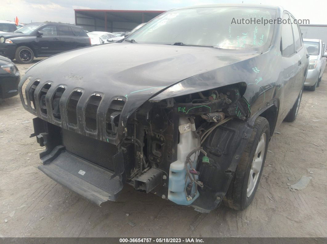 2014 Jeep Cherokee Sport Black vin: 1C4PJLAB8EW112255