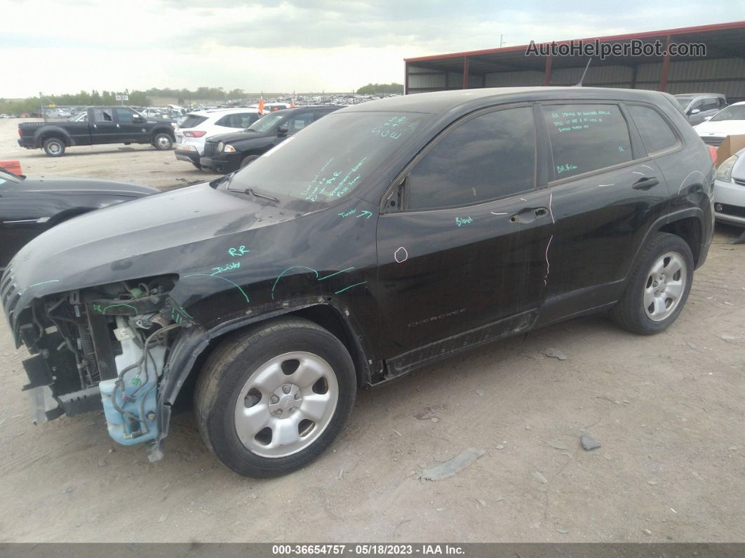 2014 Jeep Cherokee Sport Black vin: 1C4PJLAB8EW112255