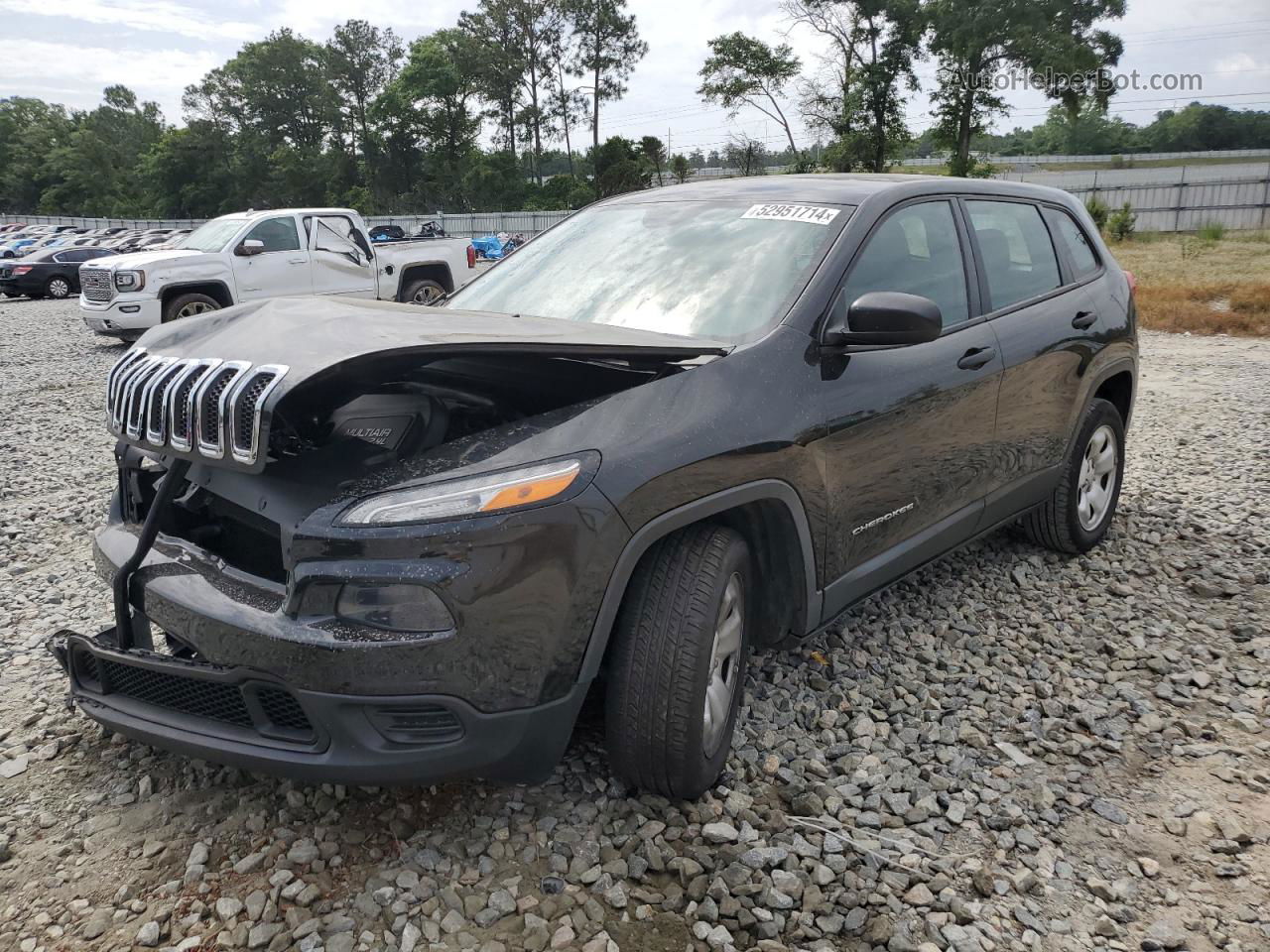 2014 Jeep Cherokee Sport Черный vin: 1C4PJLAB8EW292997