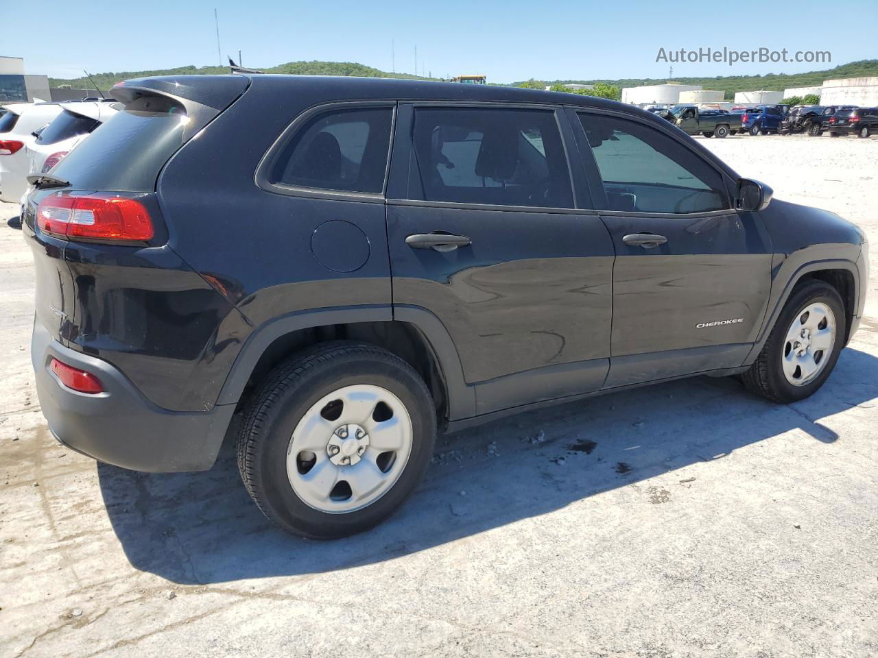 2014 Jeep Cherokee Sport Black vin: 1C4PJLAB8EW318823