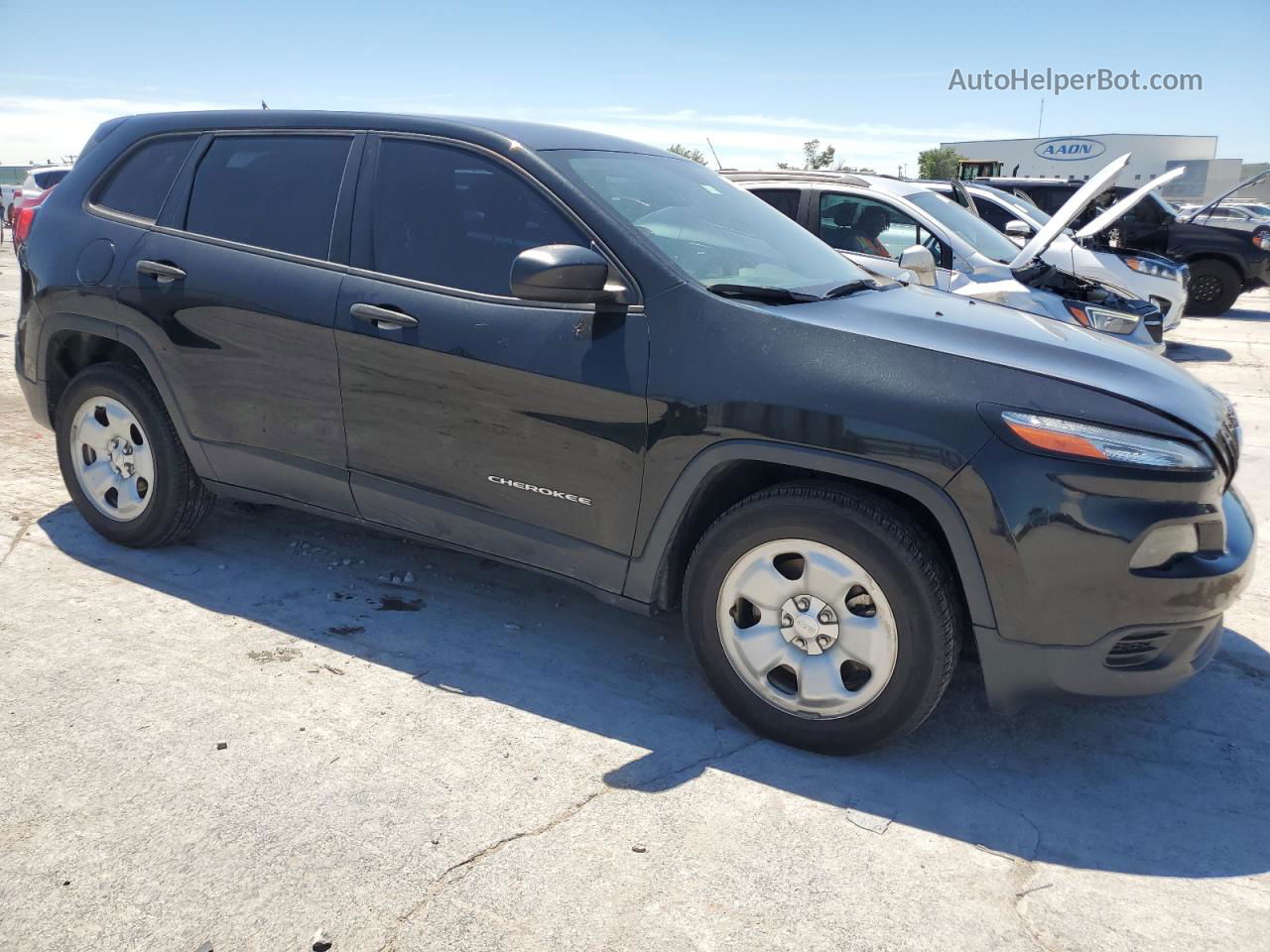 2014 Jeep Cherokee Sport Black vin: 1C4PJLAB8EW318823