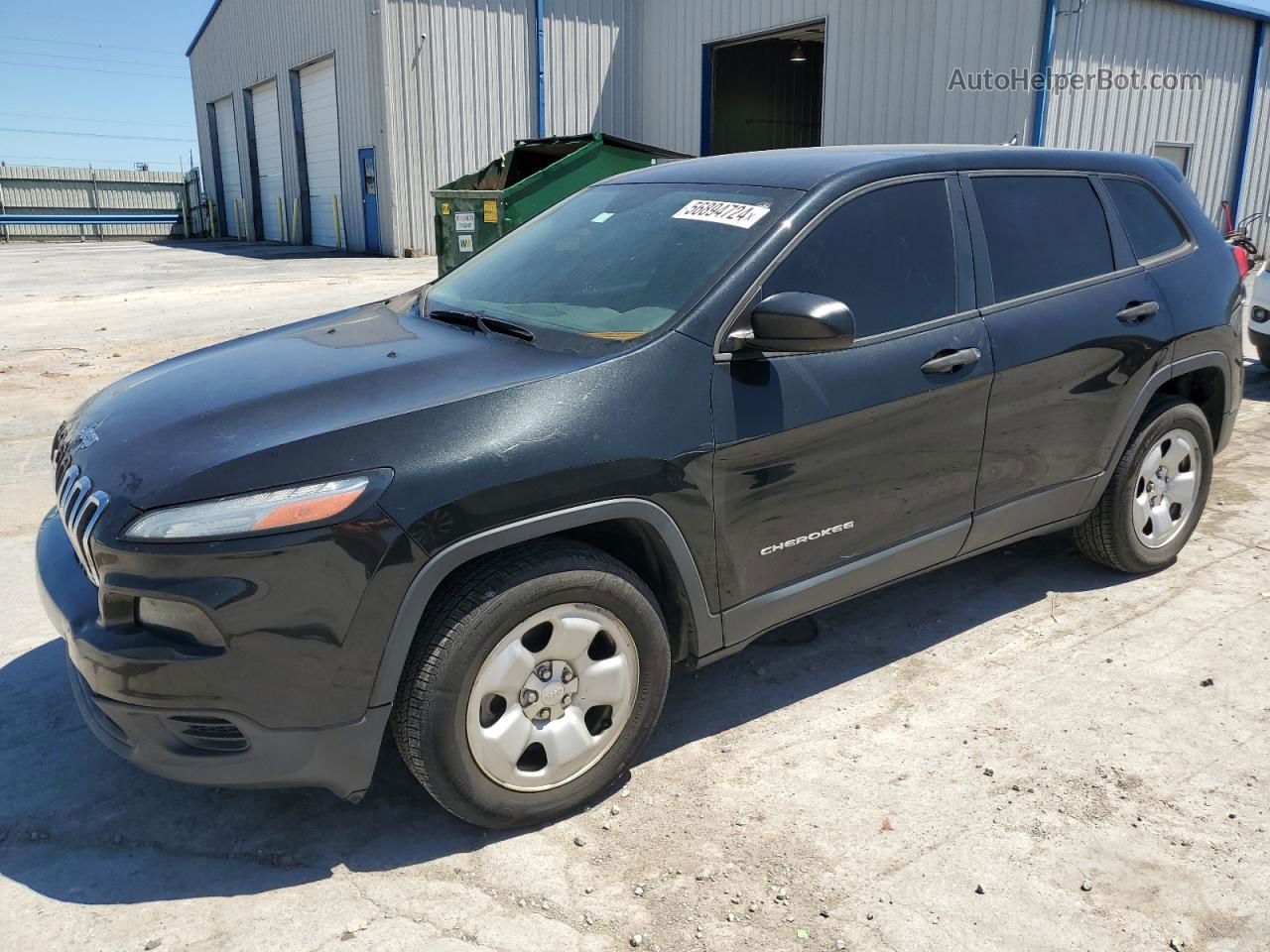 2014 Jeep Cherokee Sport Black vin: 1C4PJLAB8EW318823