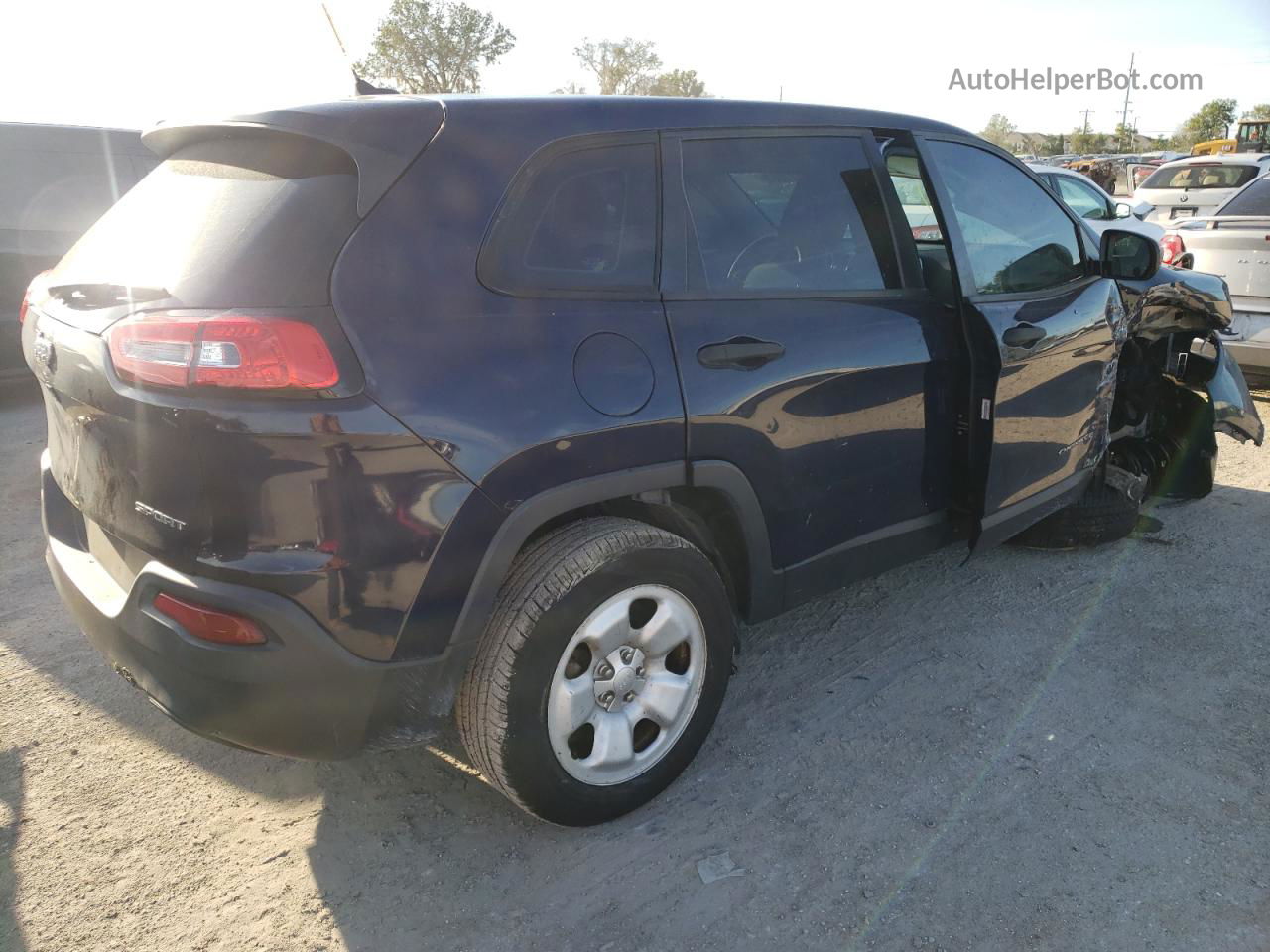 2015 Jeep Cherokee Sport Blue vin: 1C4PJLAB8FW516254