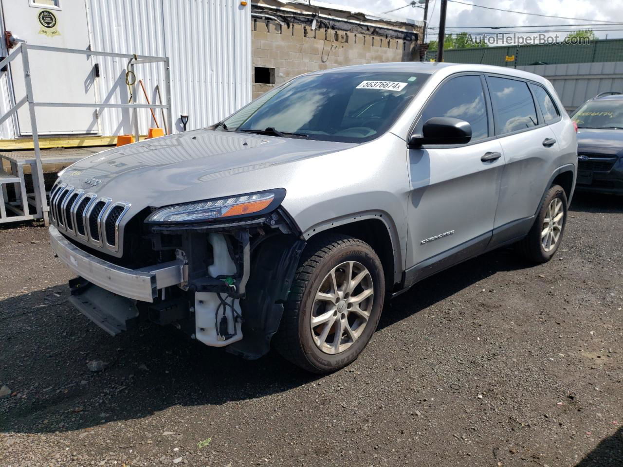 2015 Jeep Cherokee Sport Silver vin: 1C4PJLAB8FW553983