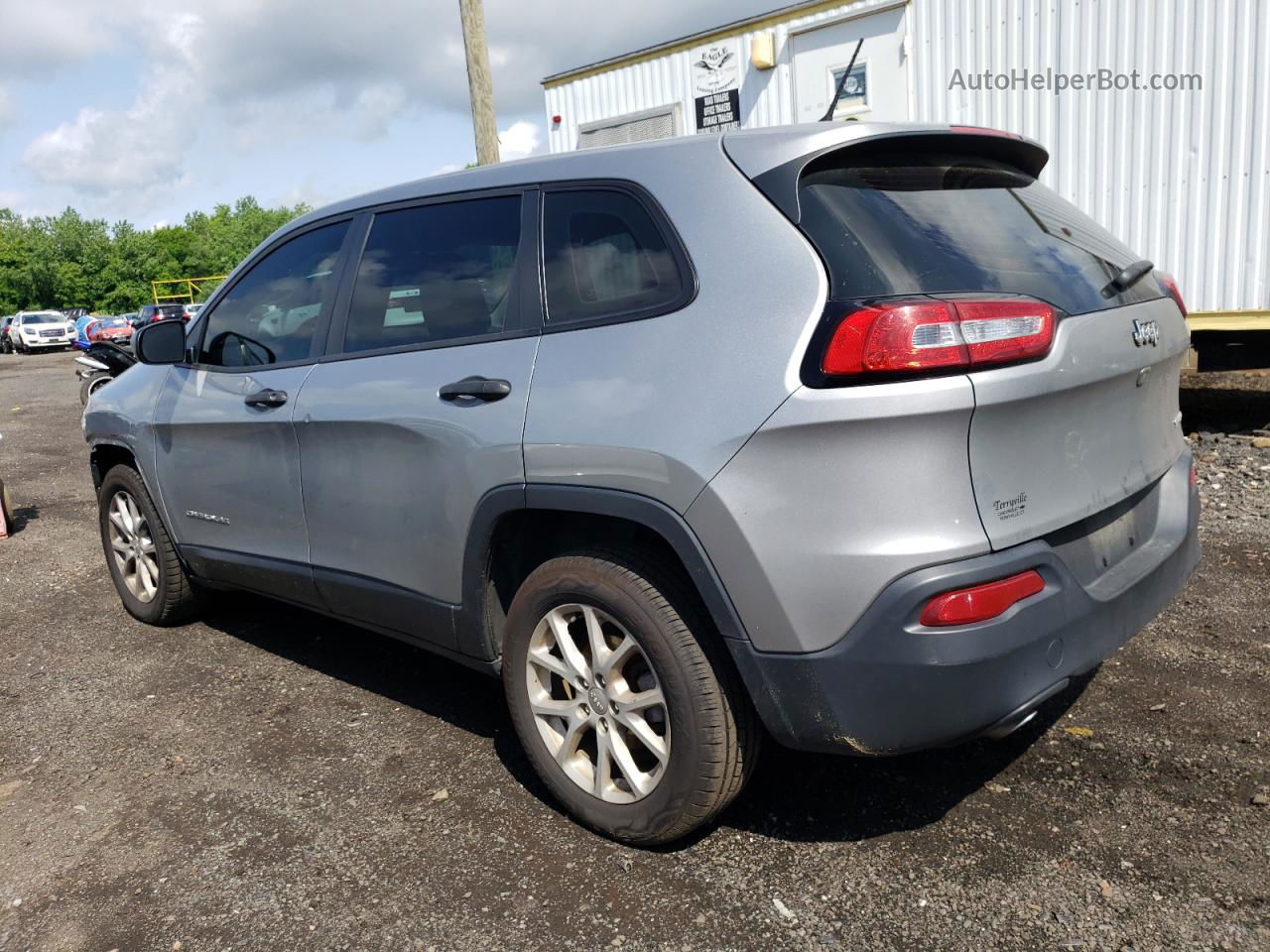 2015 Jeep Cherokee Sport Silver vin: 1C4PJLAB8FW553983