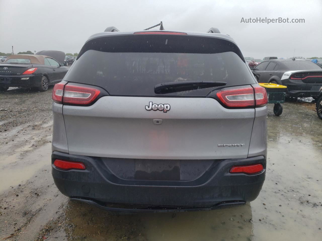 2016 Jeep Cherokee Sport Серебряный vin: 1C4PJLAB8GW177478