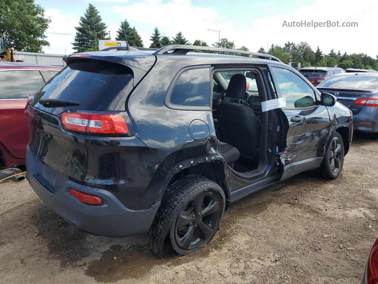 2016 Jeep Cherokee Sport Black vin: 1C4PJLAB8GW329761