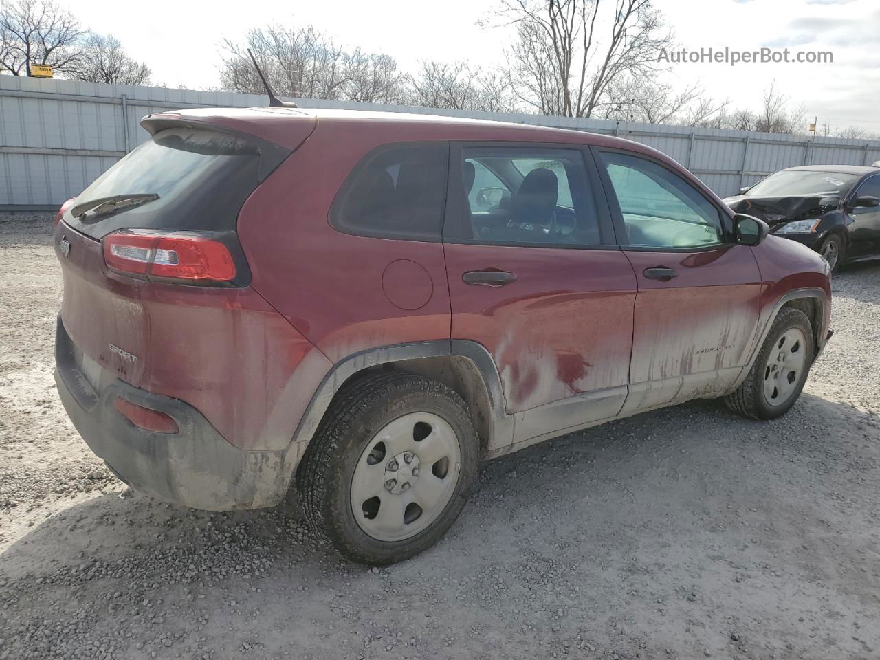 2014 Jeep Cherokee Sport Red vin: 1C4PJLAB9EW154045