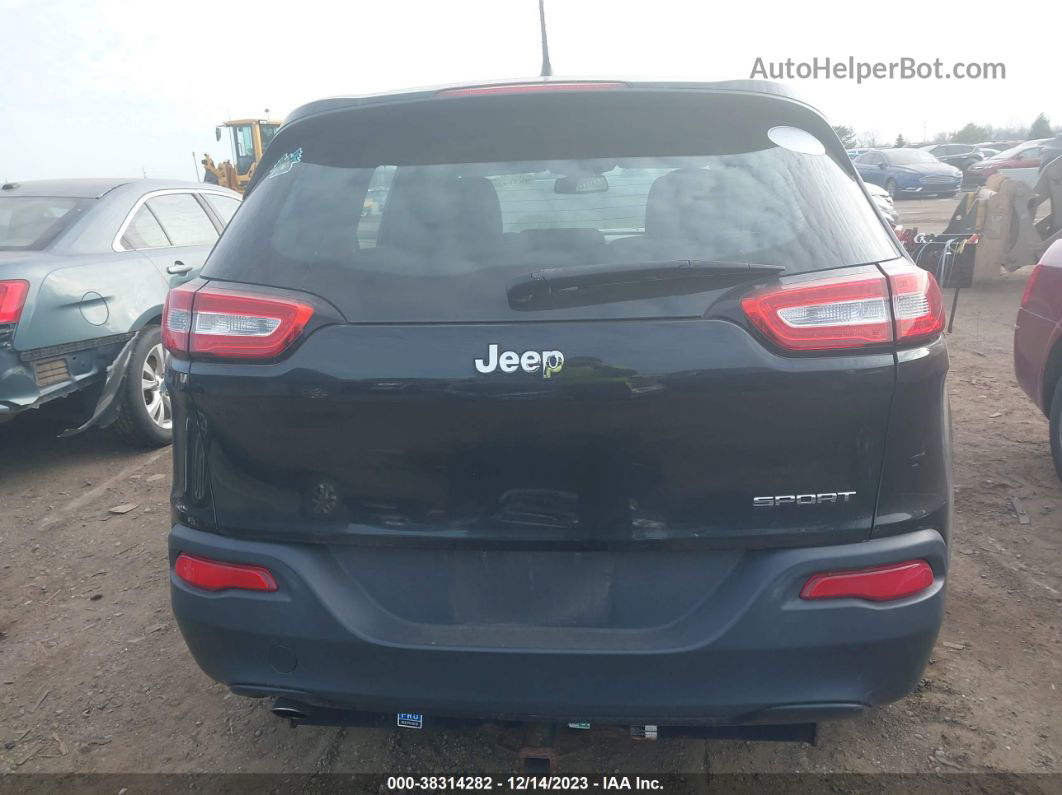 2014 Jeep Cherokee Sport Black vin: 1C4PJLAB9EW163845