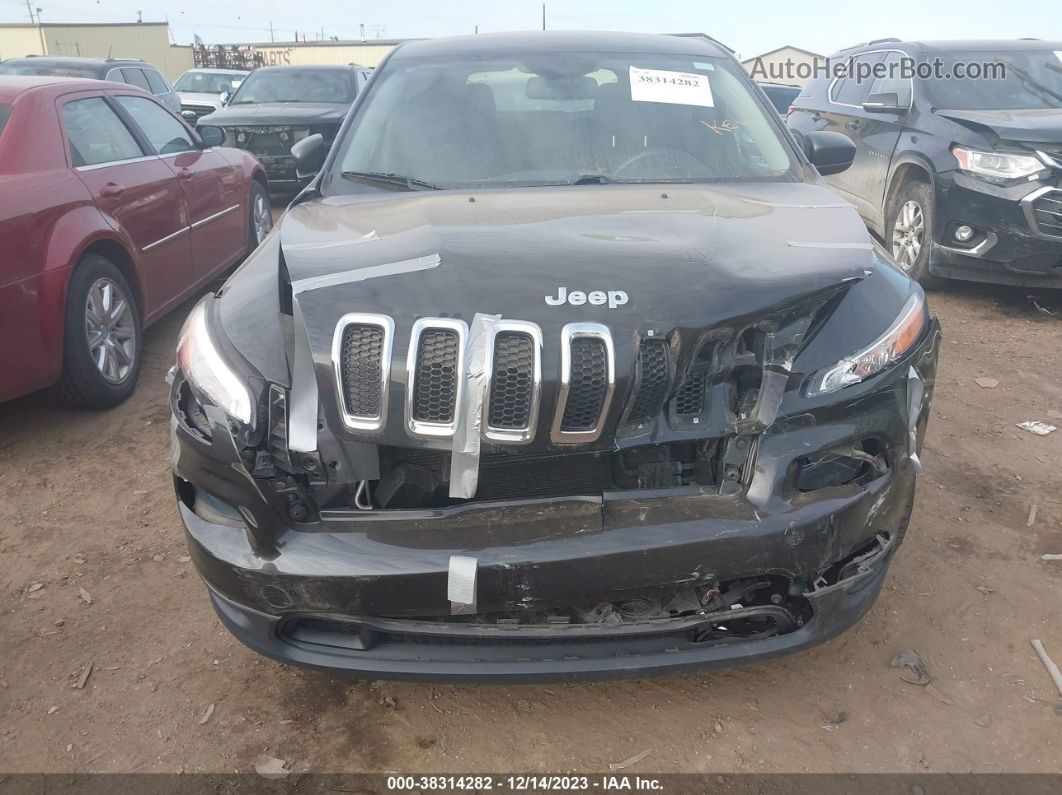 2014 Jeep Cherokee Sport Black vin: 1C4PJLAB9EW163845