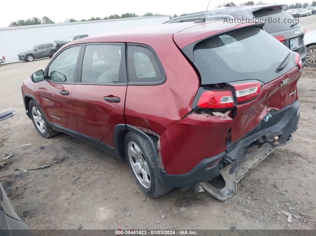 2015 Jeep Cherokee Sport Red vin: 1C4PJLAB9FW596325