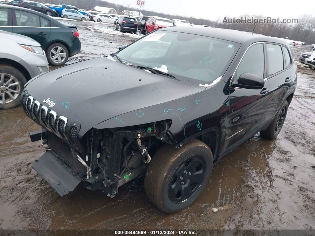 2015 Jeep Cherokee Sport Black vin: 1C4PJLAB9FW657463