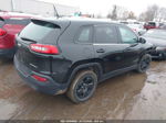 2015 Jeep Cherokee Sport Black vin: 1C4PJLAB9FW657463