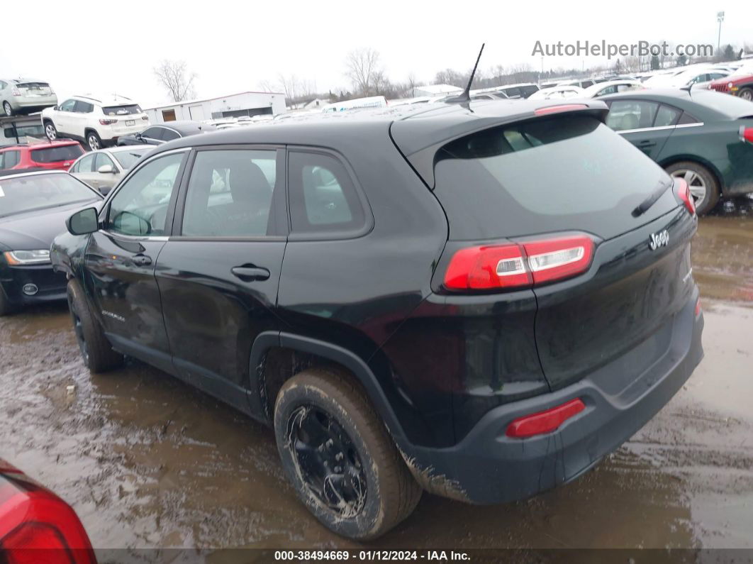 2015 Jeep Cherokee Sport Black vin: 1C4PJLAB9FW657463