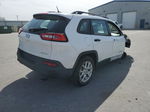 2015 Jeep Cherokee Sport White vin: 1C4PJLAB9FW760768