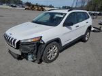 2015 Jeep Cherokee Sport White vin: 1C4PJLAB9FW760768