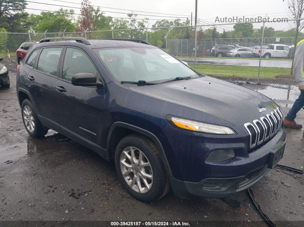 2015 Jeep Cherokee Sport Blue vin: 1C4PJLAB9FW761600