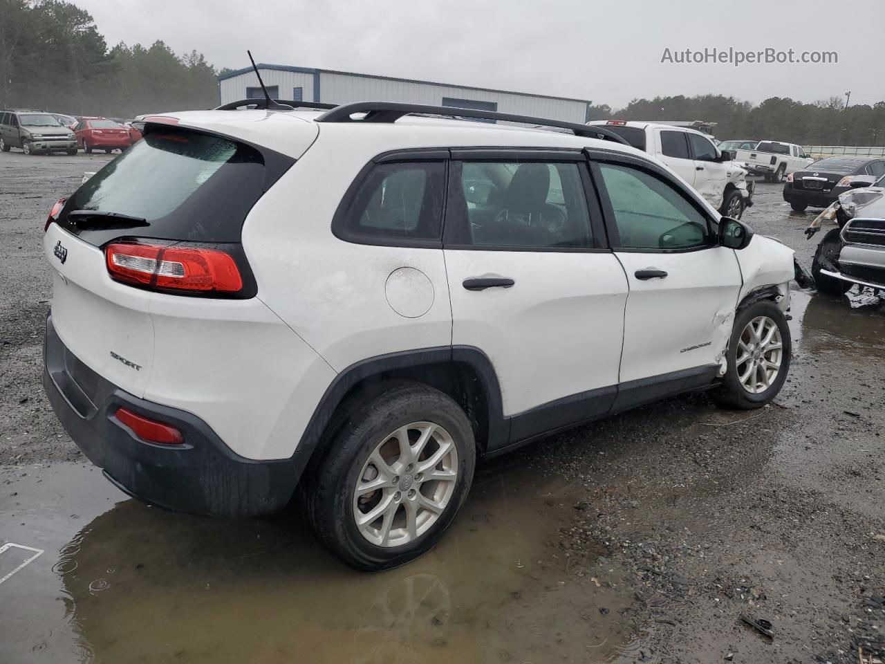 2016 Jeep Cherokee Sport White vin: 1C4PJLAB9GW146367