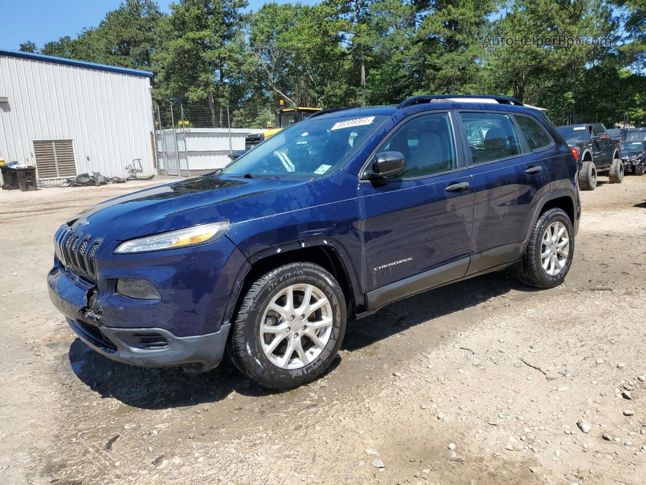 2016 Jeep Cherokee Sport Blue vin: 1C4PJLAB9GW159992