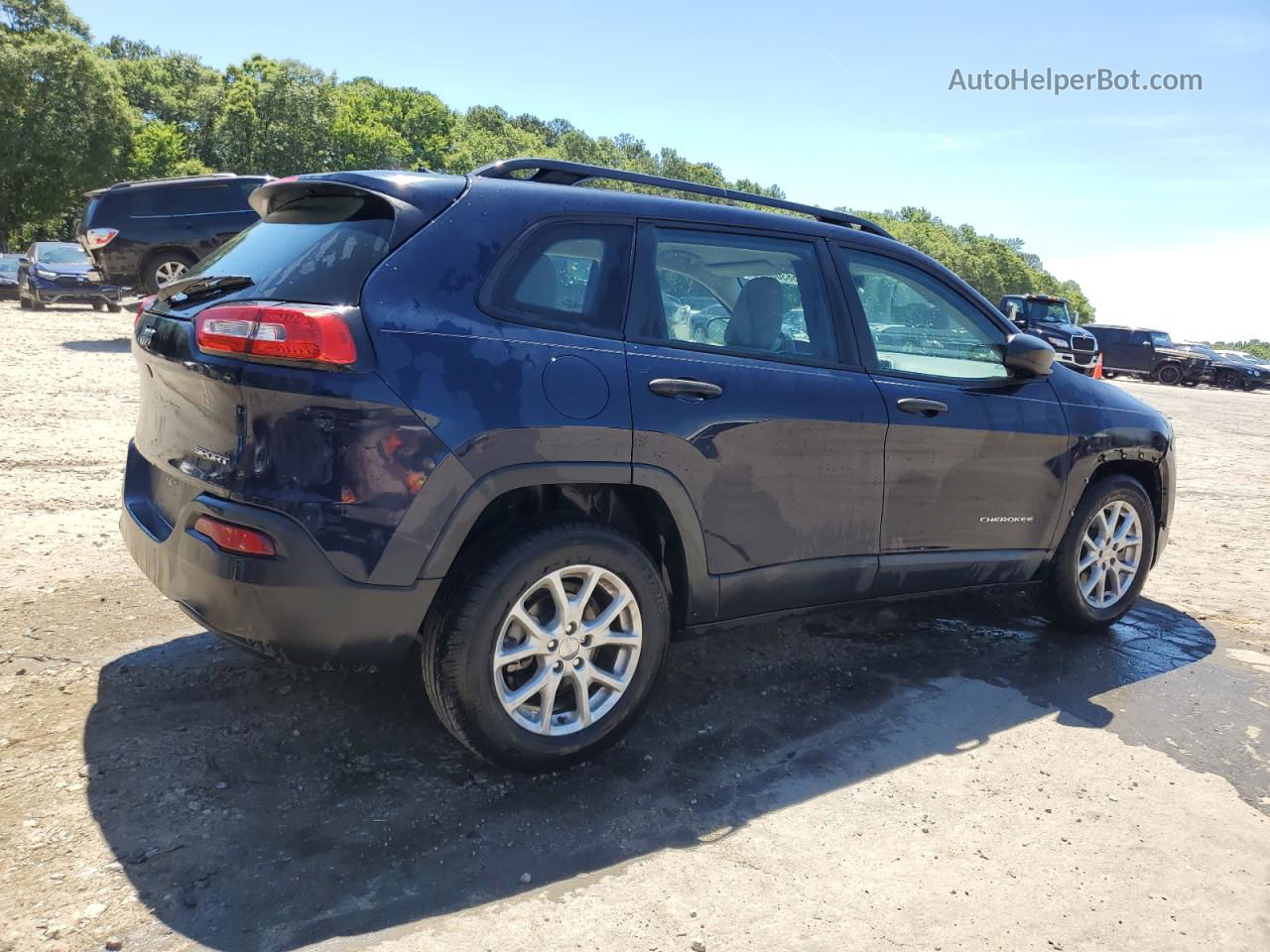 2016 Jeep Cherokee Sport Blue vin: 1C4PJLAB9GW159992