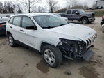 2016 Jeep Cherokee Sport White vin: 1C4PJLAB9GW274155