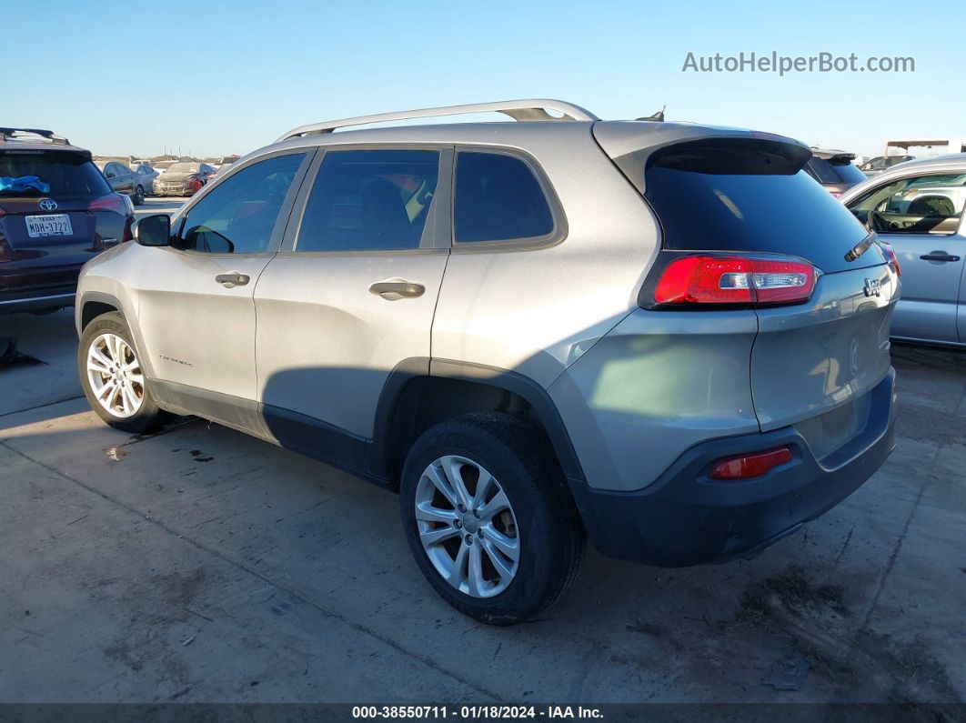 2015 Jeep Cherokee Sport Silver vin: 1C4PJLABXFW637206