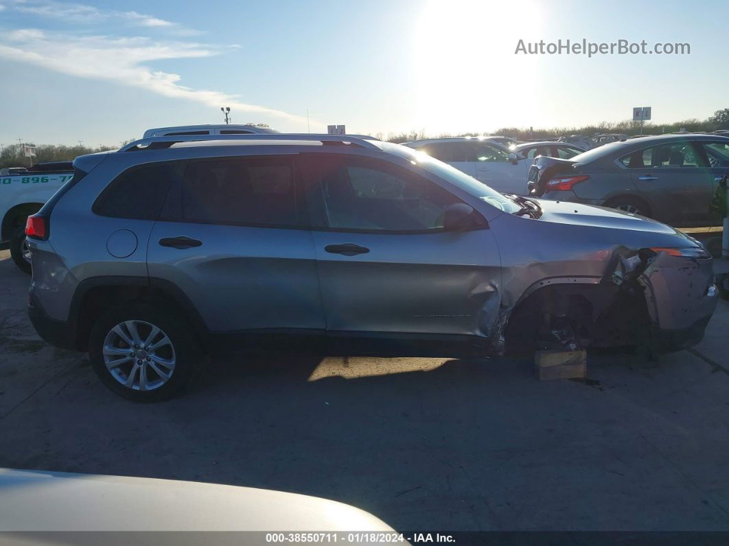 2015 Jeep Cherokee Sport Silver vin: 1C4PJLABXFW637206