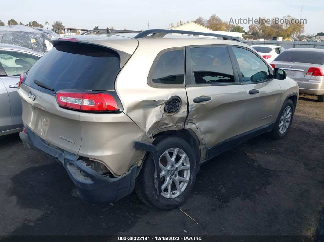 2015 Jeep Cherokee Sport Tan vin: 1C4PJLABXFW663160