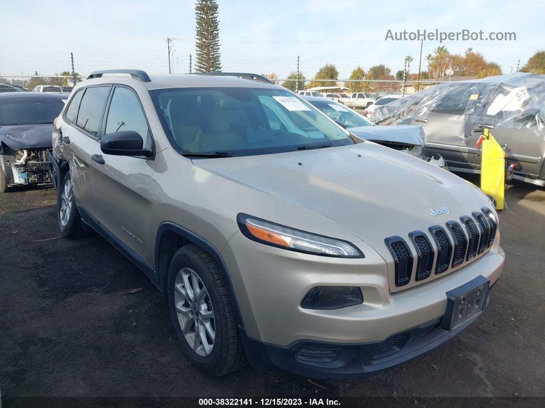 2015 Jeep Cherokee Sport Tan vin: 1C4PJLABXFW663160