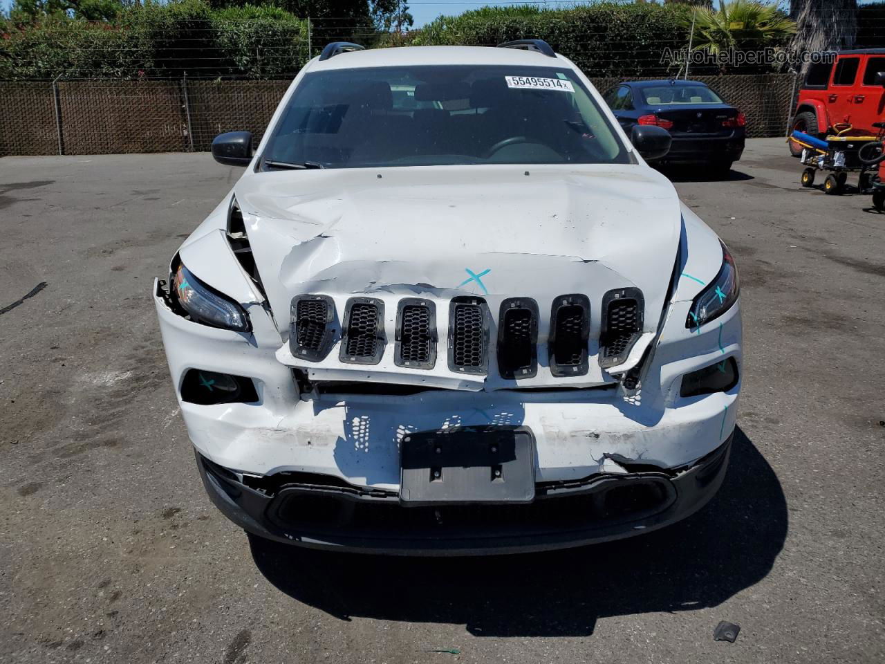 2016 Jeep Cherokee Sport White vin: 1C4PJLABXGW127925