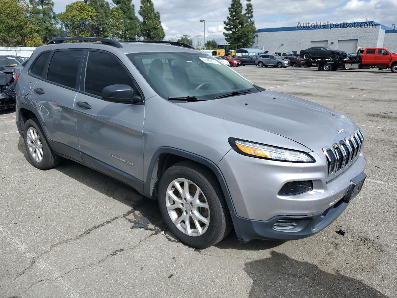 2016 Jeep Cherokee Sport Silver vin: 1C4PJLABXGW166997