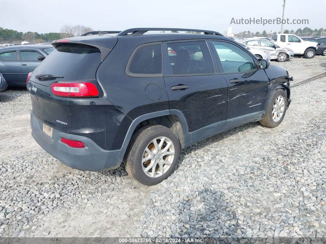 2016 Jeep Cherokee Sport Черный vin: 1C4PJLABXGW260071