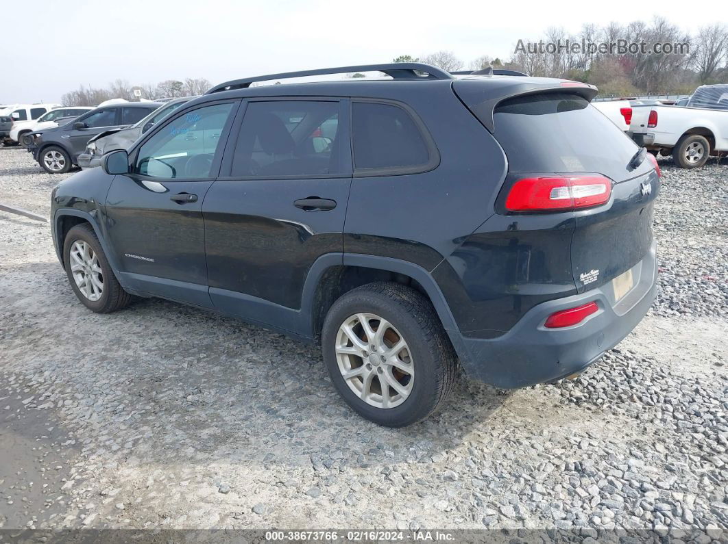 2016 Jeep Cherokee Sport Черный vin: 1C4PJLABXGW260071