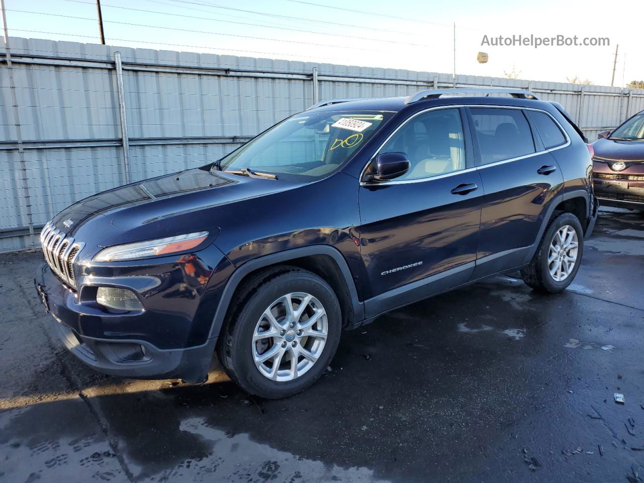 2014 Jeep Cherokee Latitude Синий vin: 1C4PJLCB0EW142931