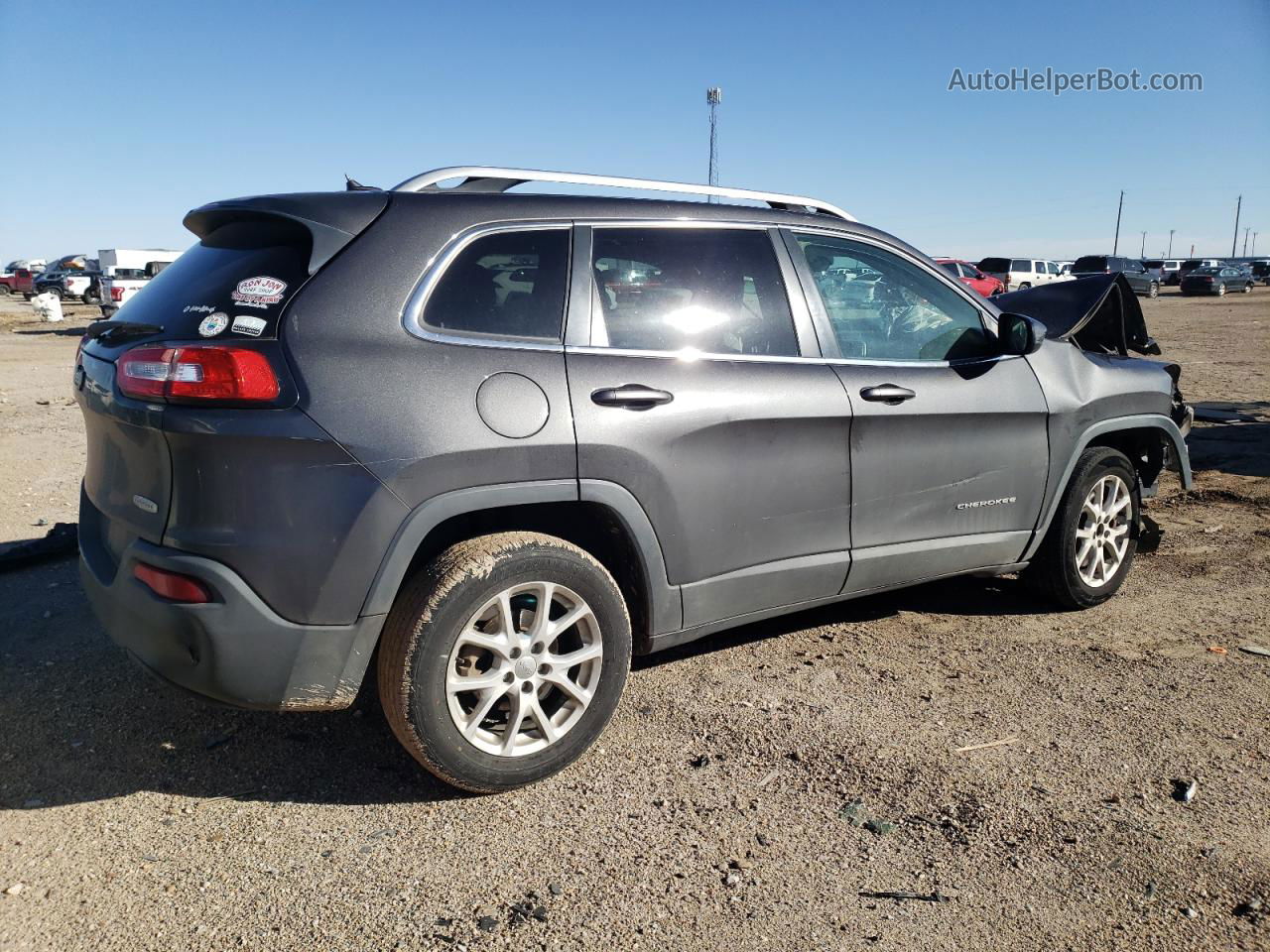 2014 Jeep Cherokee Latitude Gray vin: 1C4PJLCB0EW225520