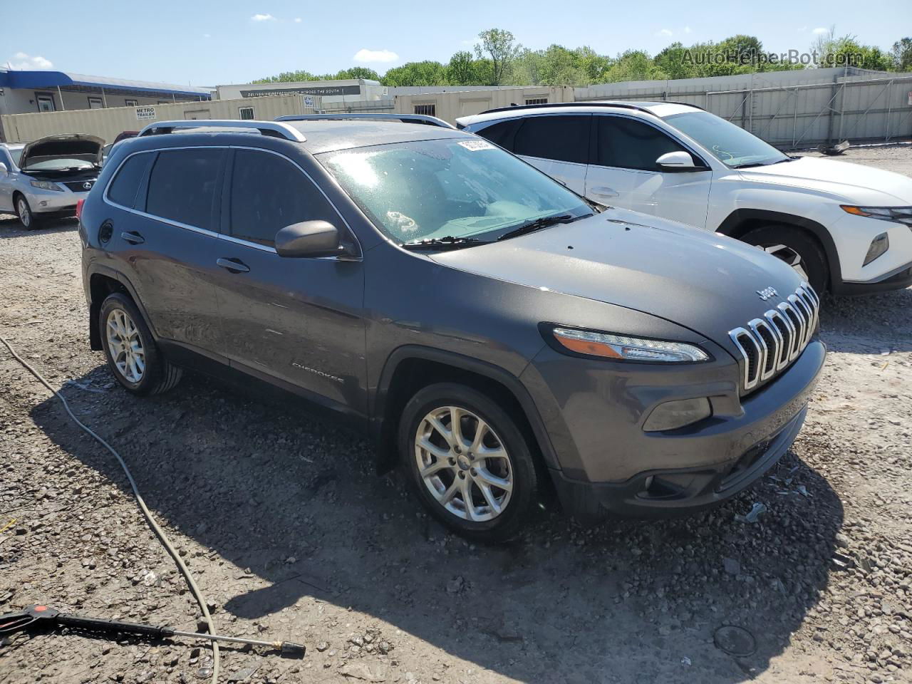 2014 Jeep Cherokee Latitude Gray vin: 1C4PJLCB0EW246433