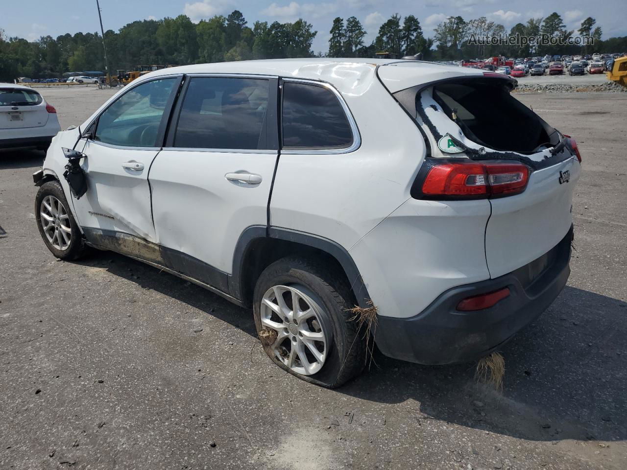 2014 Jeep Cherokee Latitude White vin: 1C4PJLCB0EW273728