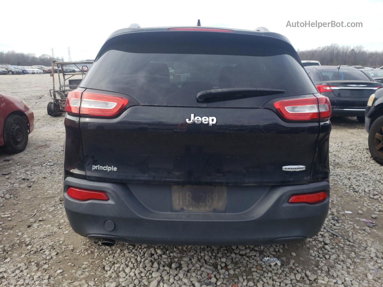 2014 Jeep Cherokee Latitude Black vin: 1C4PJLCB0EW323687