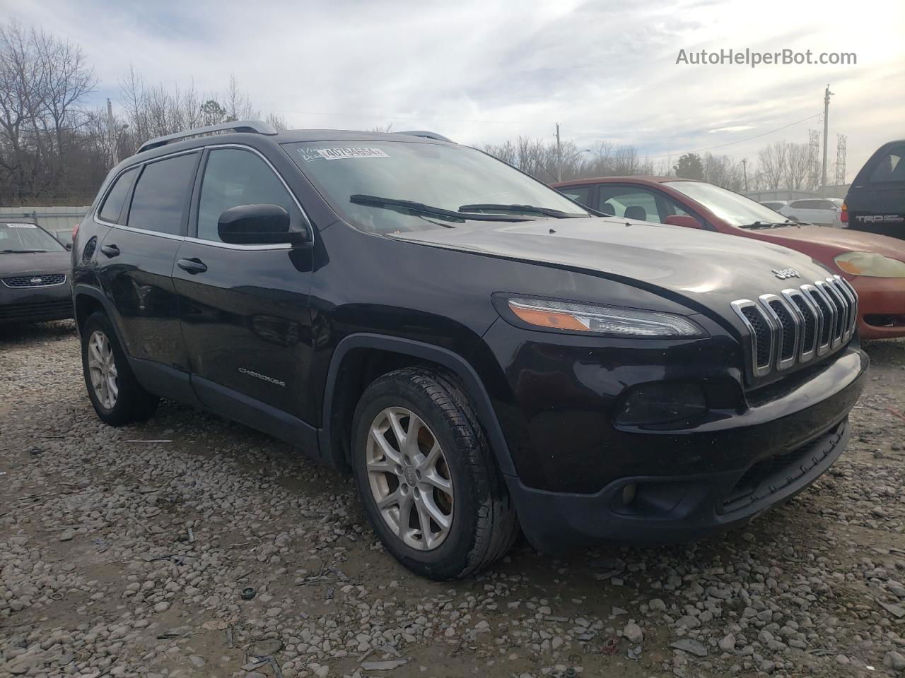 2014 Jeep Cherokee Latitude Black vin: 1C4PJLCB0EW323687