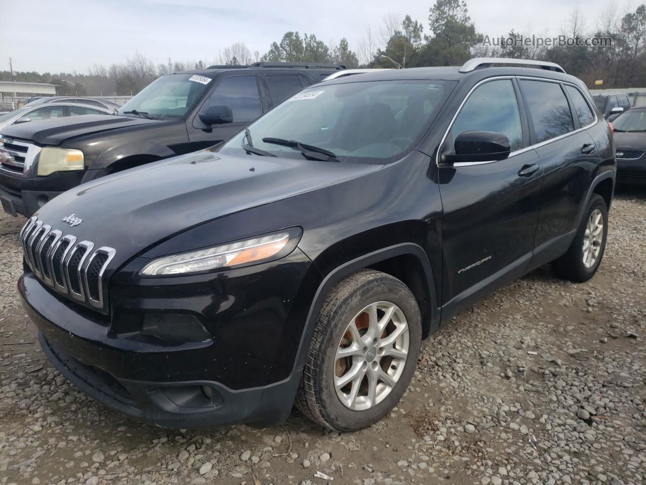 2014 Jeep Cherokee Latitude Black vin: 1C4PJLCB0EW323687