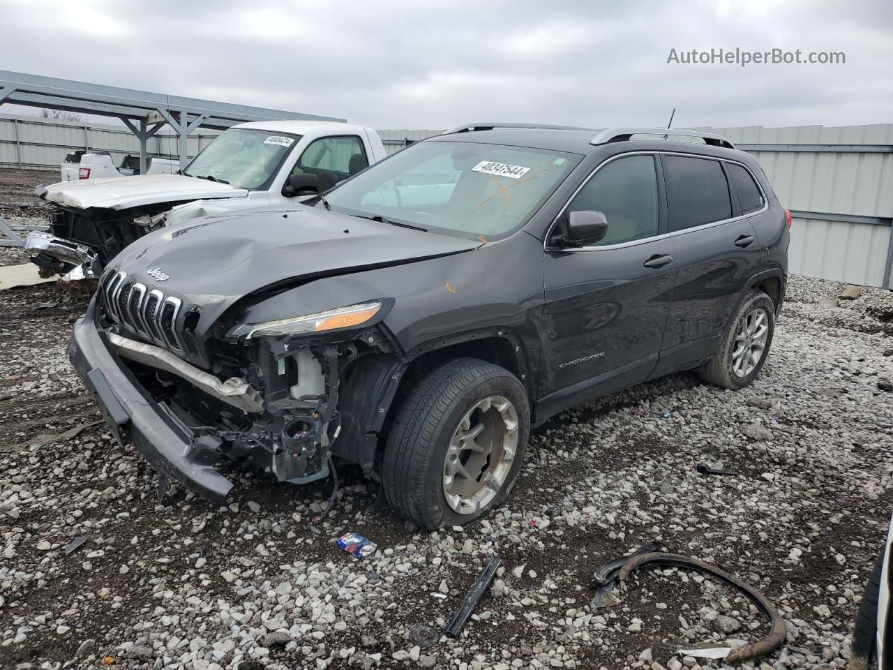 2016 Jeep Cherokee Latitude Gray vin: 1C4PJLCB0GW307041