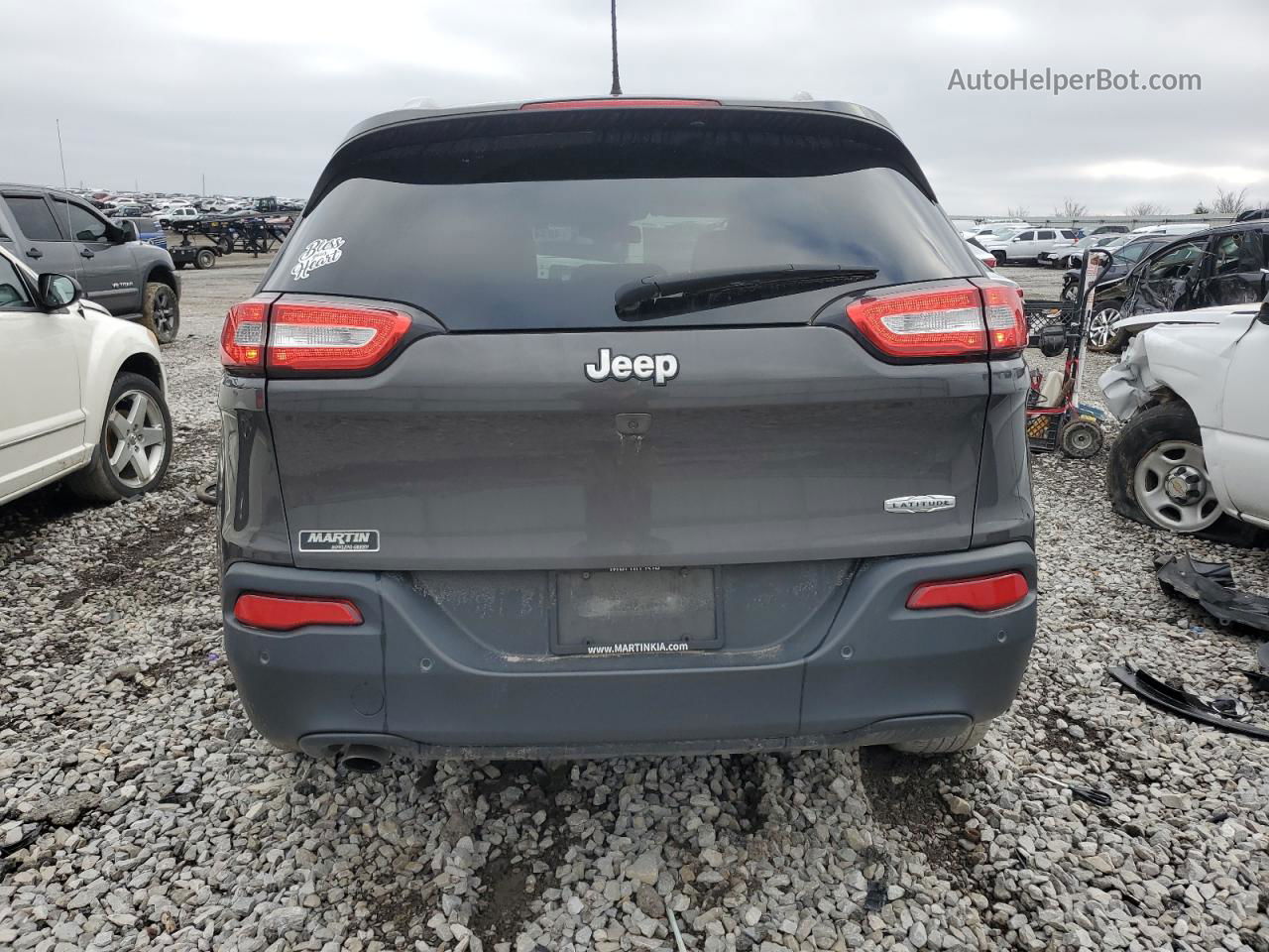 2016 Jeep Cherokee Latitude Gray vin: 1C4PJLCB0GW307041