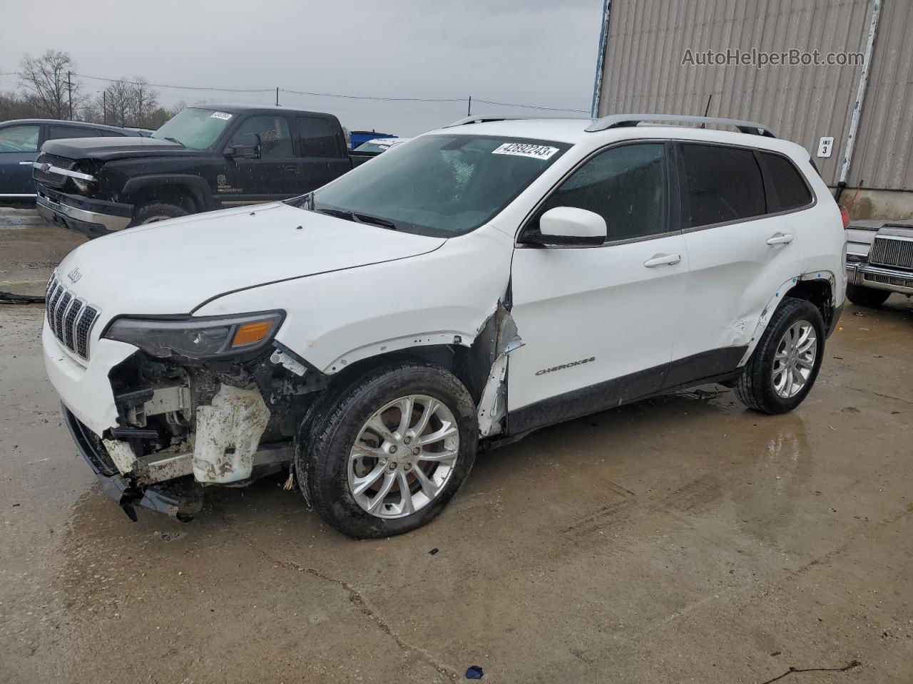 2019 Jeep Cherokee Latitude White vin: 1C4PJLCB0KD122749