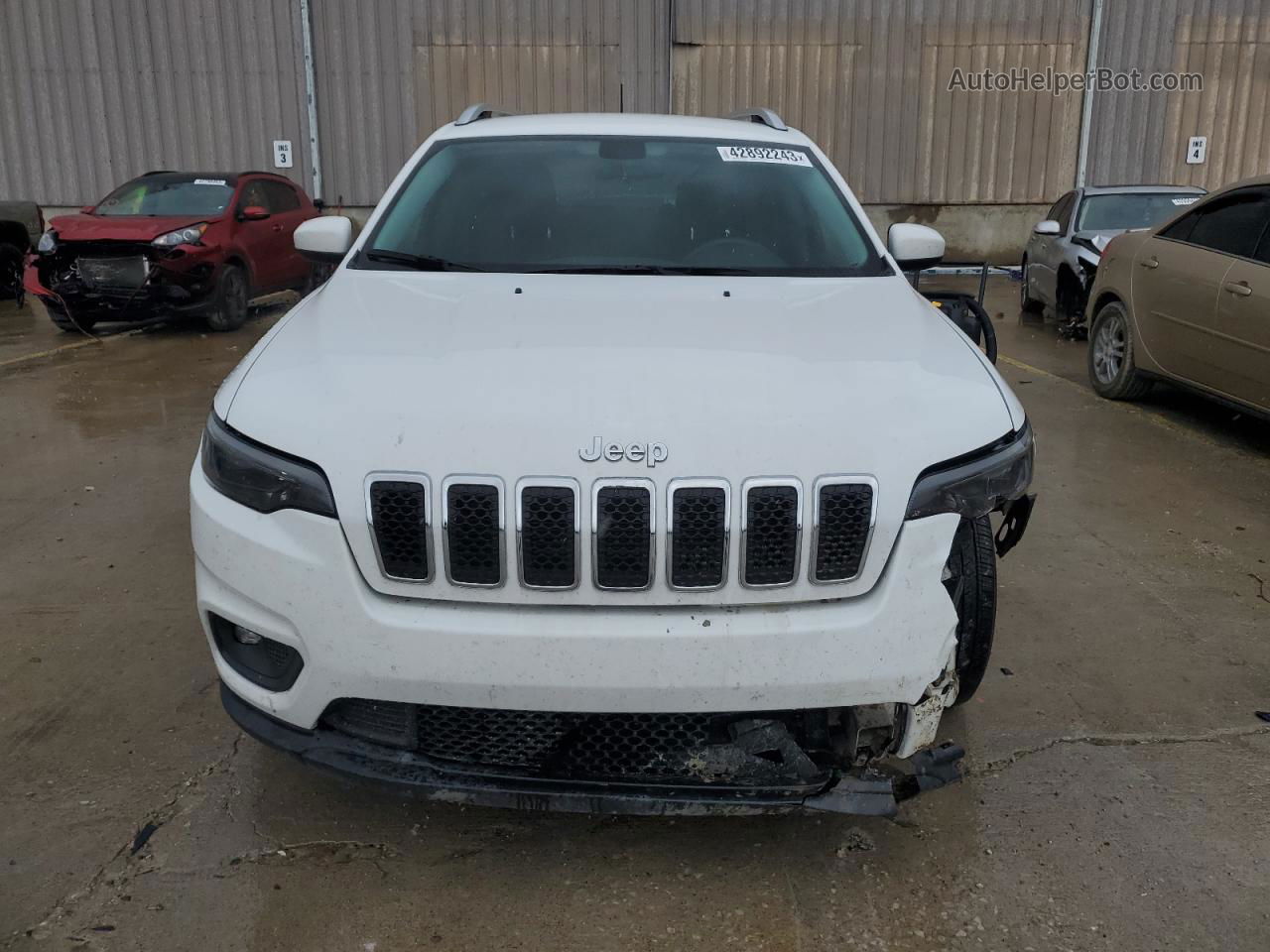 2019 Jeep Cherokee Latitude Белый vin: 1C4PJLCB0KD122749