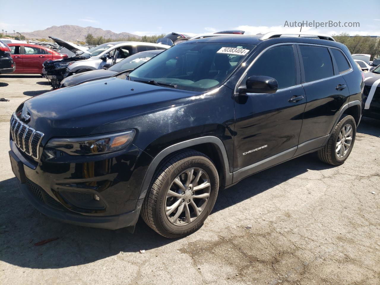 2019 Jeep Cherokee Latitude Черный vin: 1C4PJLCB0KD160322