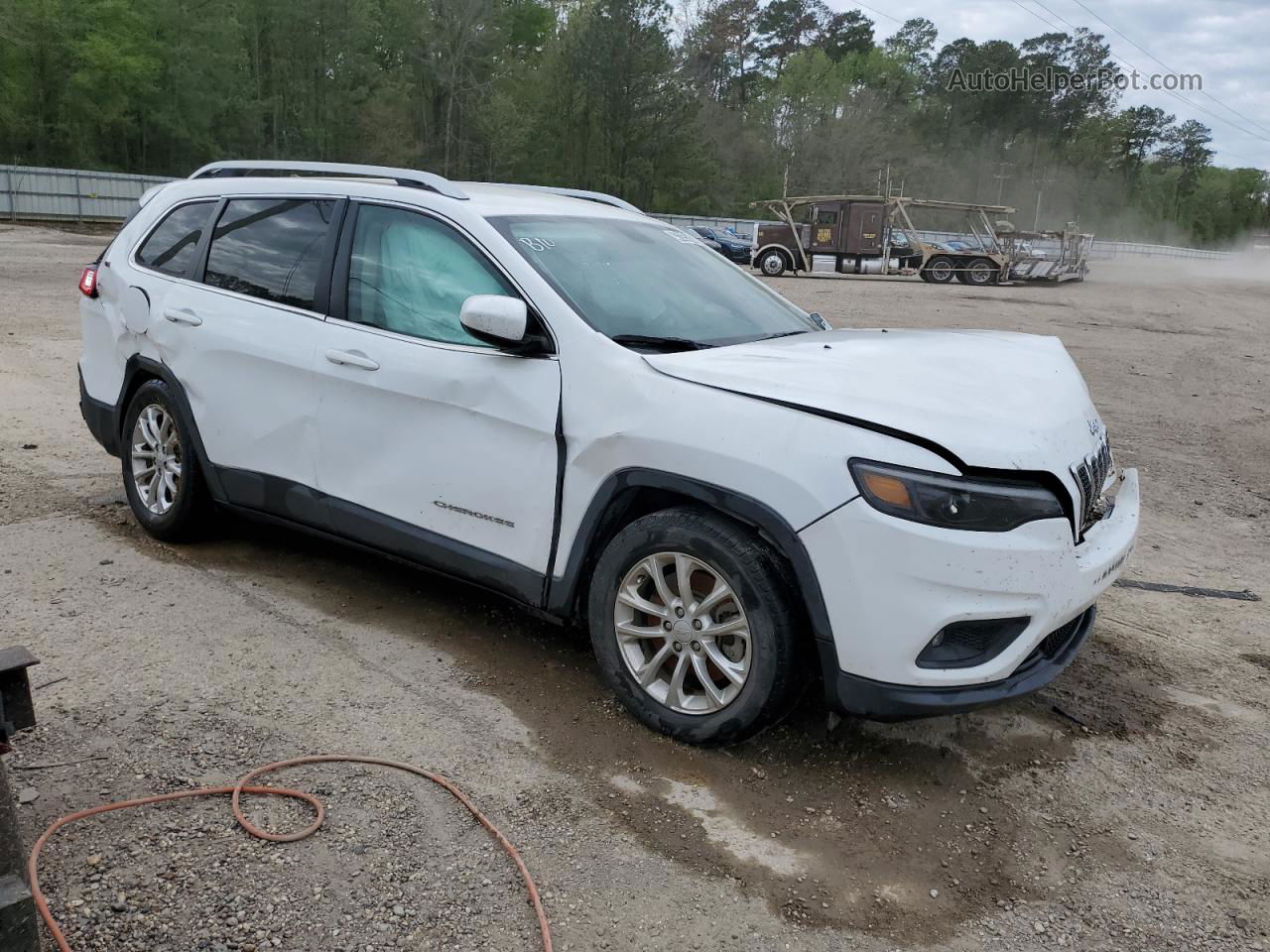 2019 Jeep Cherokee Latitude White vin: 1C4PJLCB0KD312955