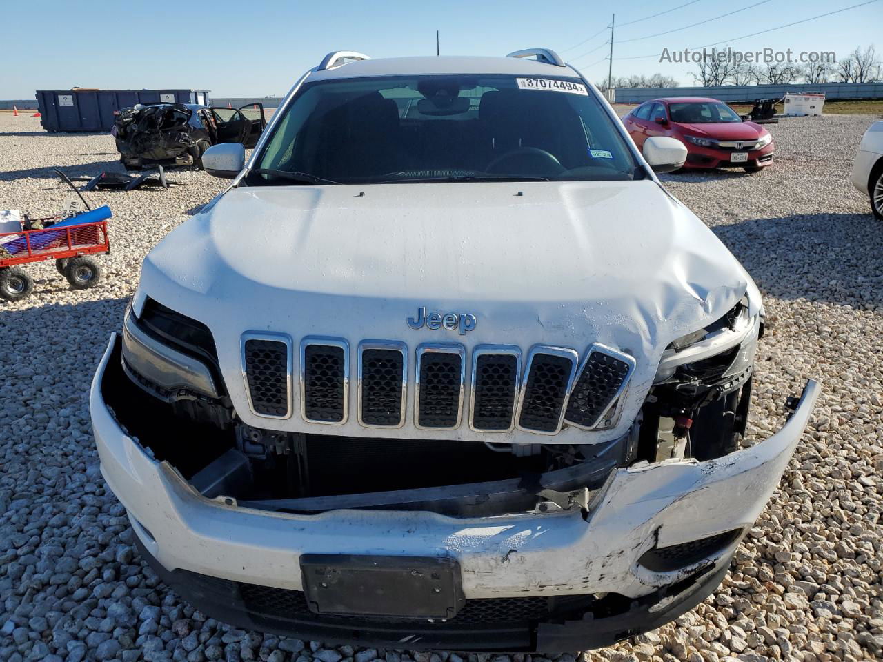 2021 Jeep Cherokee Latitude White vin: 1C4PJLCB0MD169685