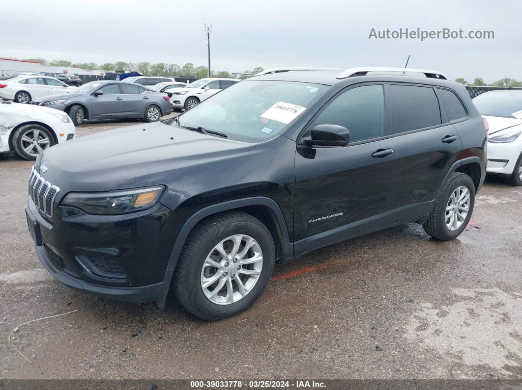 2021 Jeep Cherokee Latitude Fwd Black vin: 1C4PJLCB0MD195803